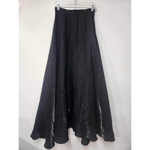 Vintage JS Collections Womens High Waist Maxi Skirt Black Shimmer Size 6. H